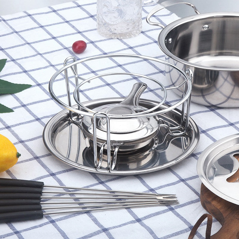 Edelstahl-Topf-Set mit Alkoholkocher – Bild 3 | LuxeStyle