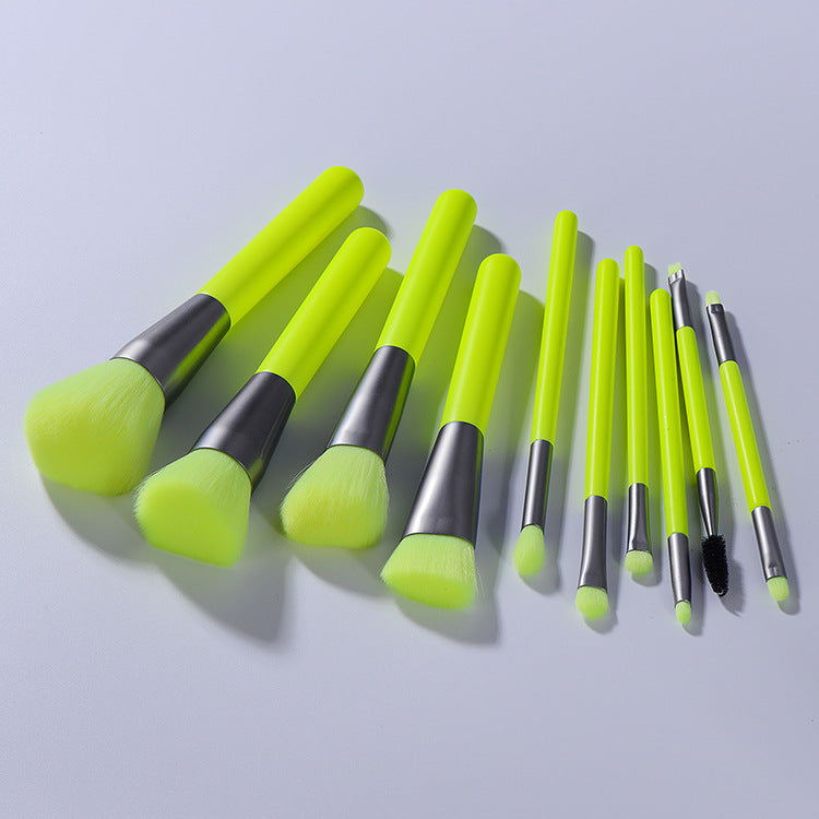 10er-Set professionelle Neon Make-up Pinsel