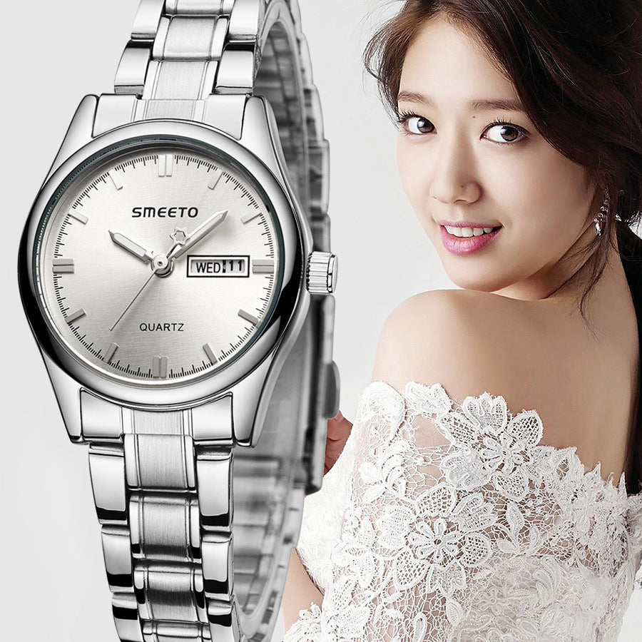 Smeeto Edelstahlarmband Uhr mit 43 mm Zeiger | LuxeStyle