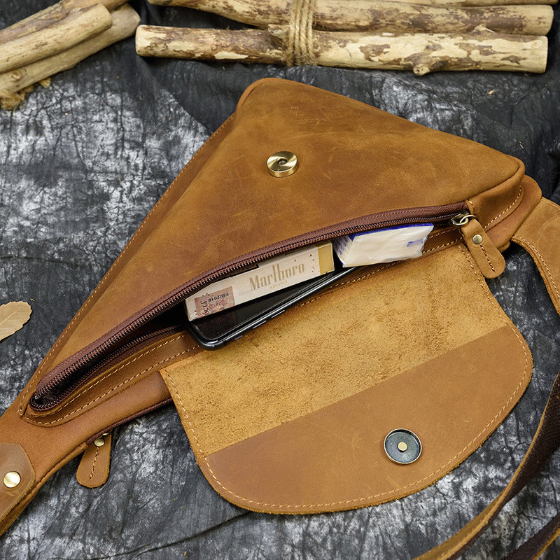 Brusttasche Retro Leder
