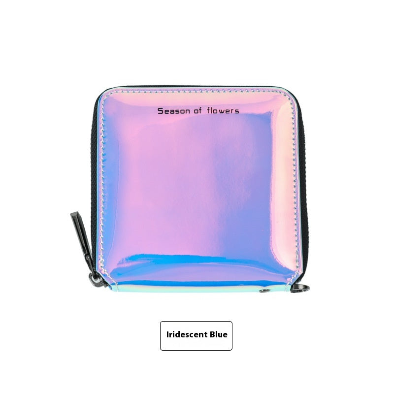 Kurze PU-Leder-Tasche mit Glitzeroptik – Bild 8 | LuxeStyle