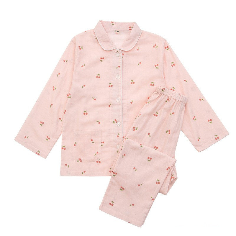 Niedliches Pyjama-Set aus Baumwollgaze für Kinder