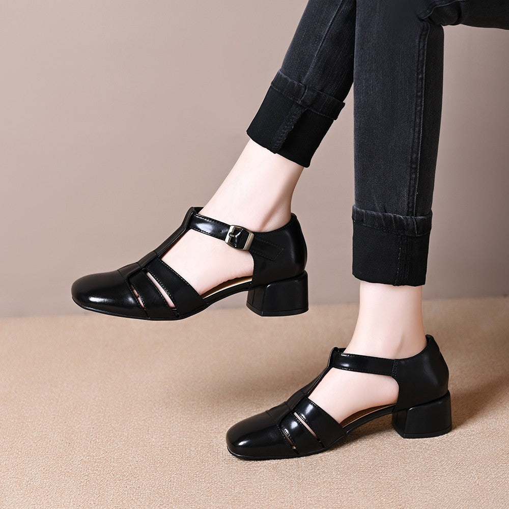 Retro Riemchen-Sandalen mit Chunky-Absatz – Bild 1 | LuxeStyle