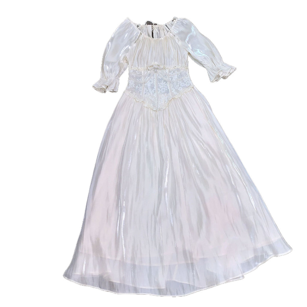 Lacetop Kleid mit Puffärmeln – Bild 3 | LuxeStyle
