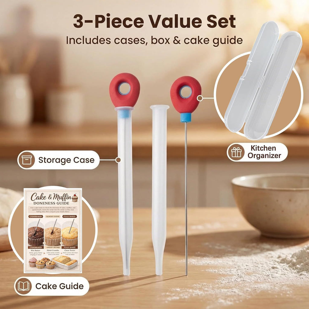 3-Stück Kuchenprobe-Thermometer-Set | LuxeStyle