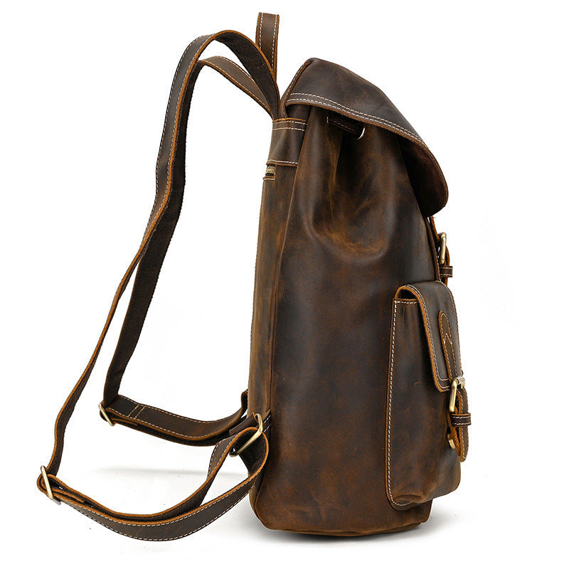 Retro Leder-Rucksack