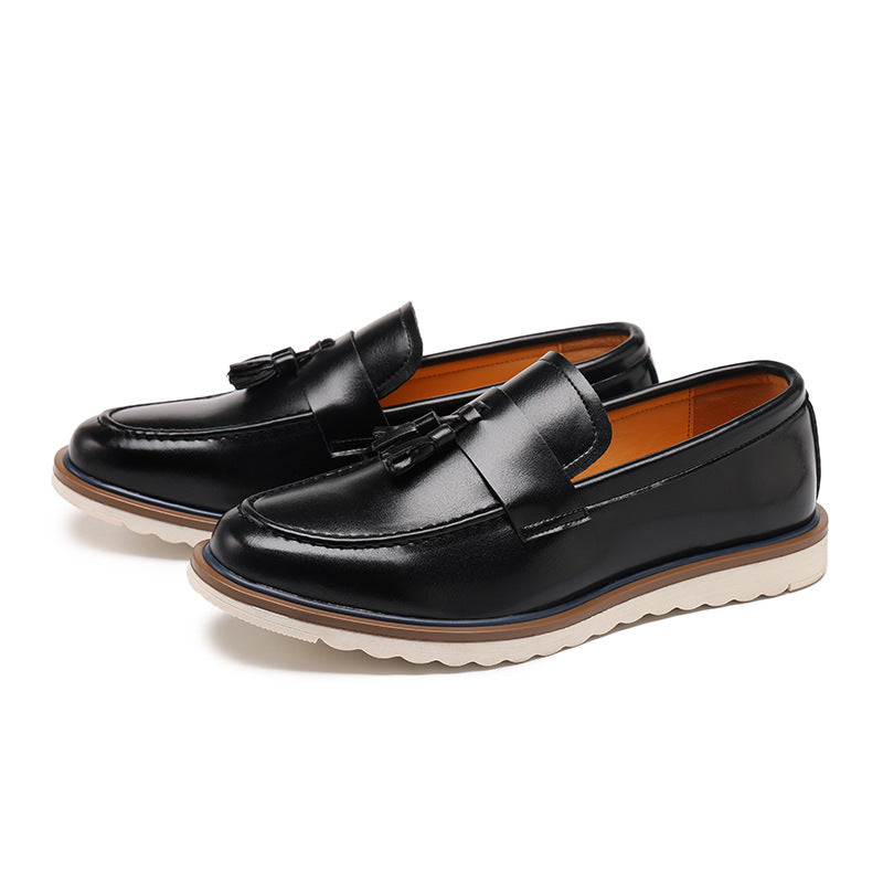 Vintage-Lederimitat Herrenschuhe