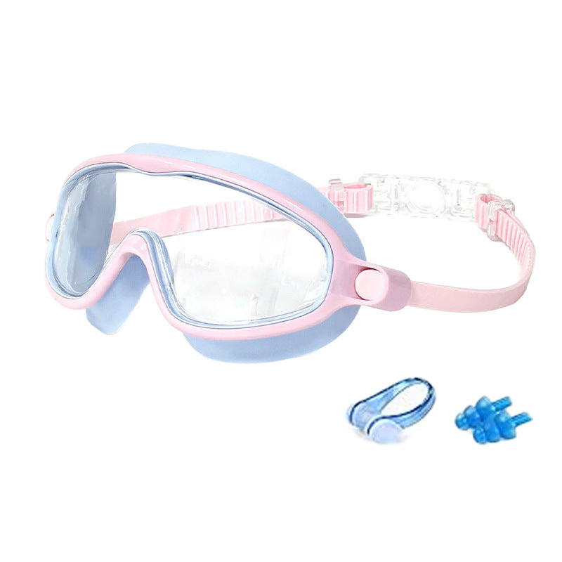 HD-Schwimmbrille für Kinder mit Nasenschutz