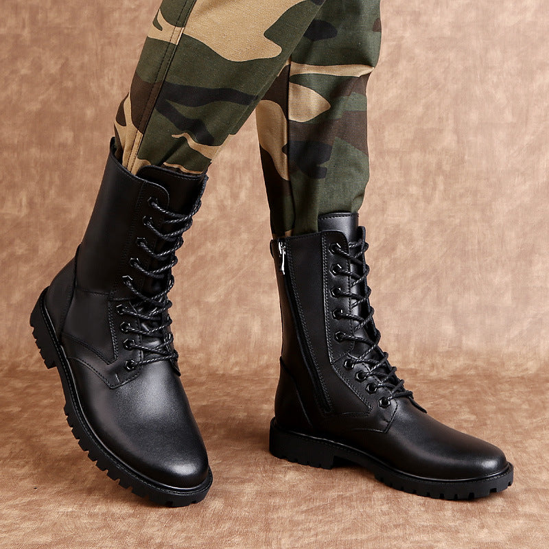Britische Leder Martin Boots mit Reissverschluss