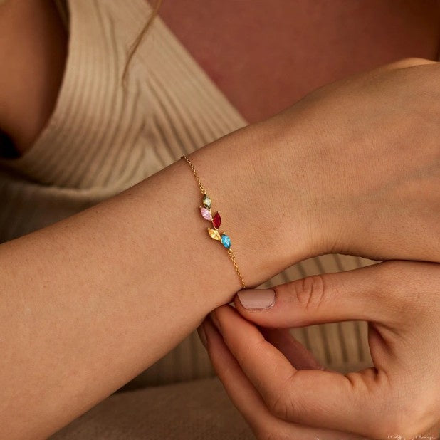 Verstellbares Geburtsstein Zirkon Armband