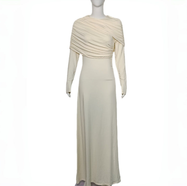 Plissiertes asymmetrisches Kleid – Bild 6 | LuxeStyle