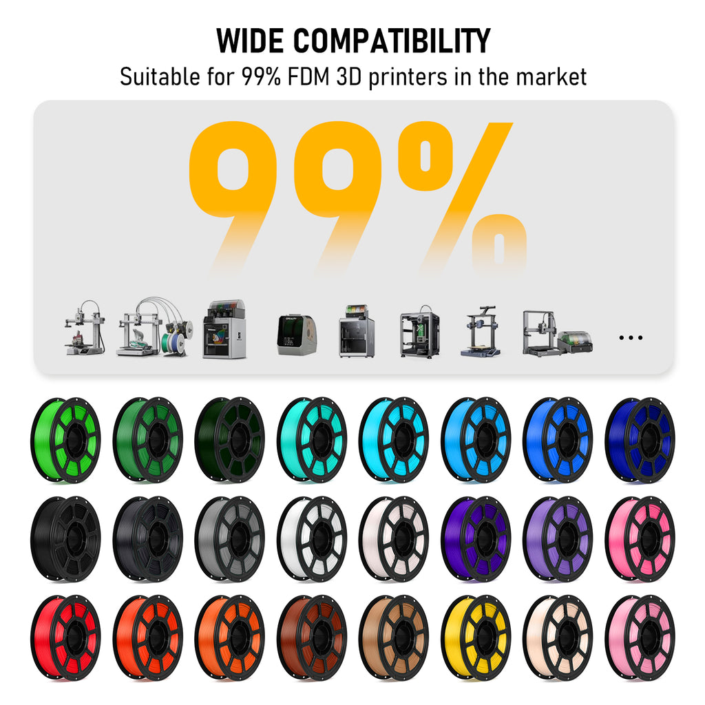 PLA 3D Drucker Filament 12er Set, 1.75mm