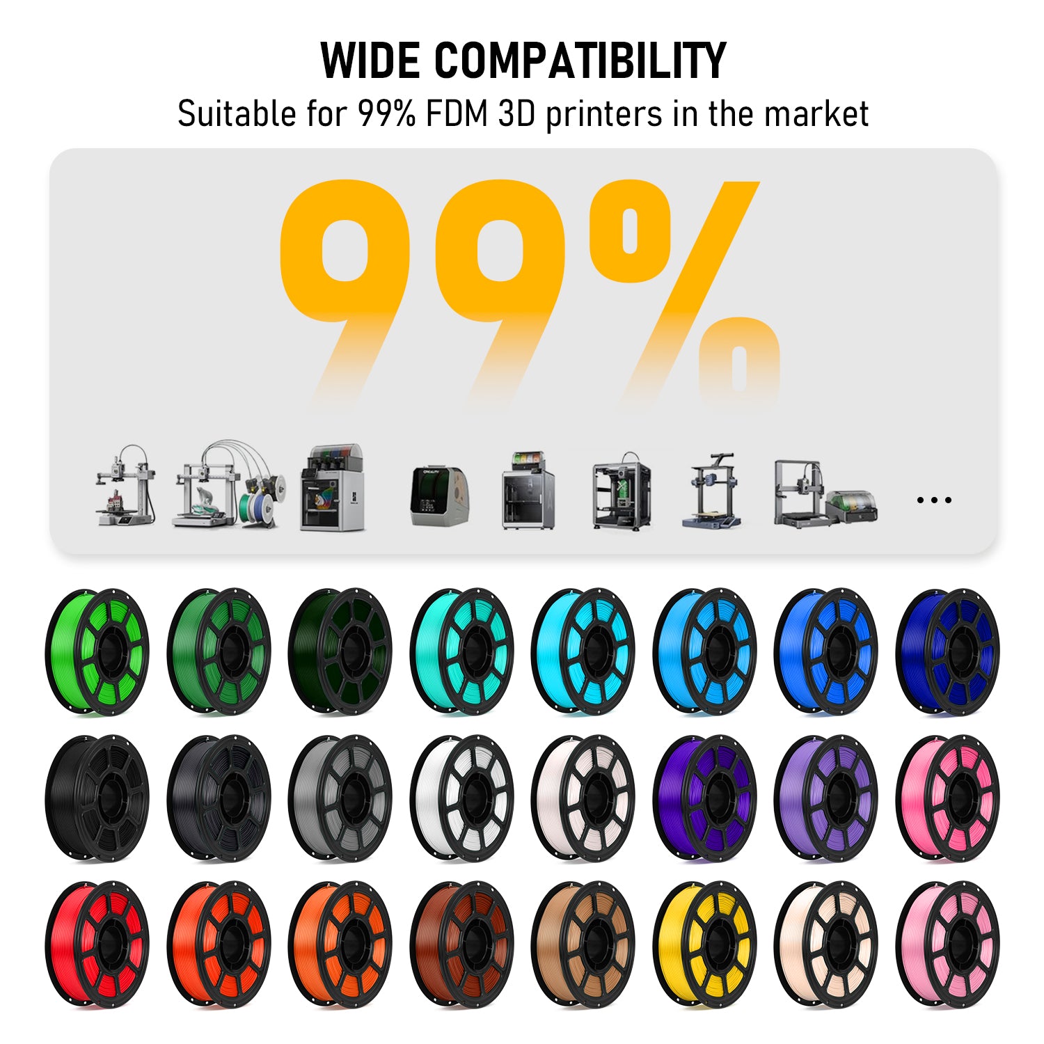 PLA 3D Drucker Filament 12er Set, 1.75mm