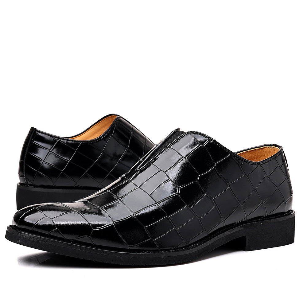Freizeitschuhe Herren Leder Steinmuster
