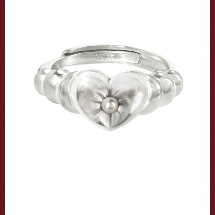 Verstellbarer Ballon Herz Donut Perlen Ring – Bild 2 | LuxeStyle