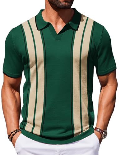 Herren Retro-Print Kurzarm-Shirt