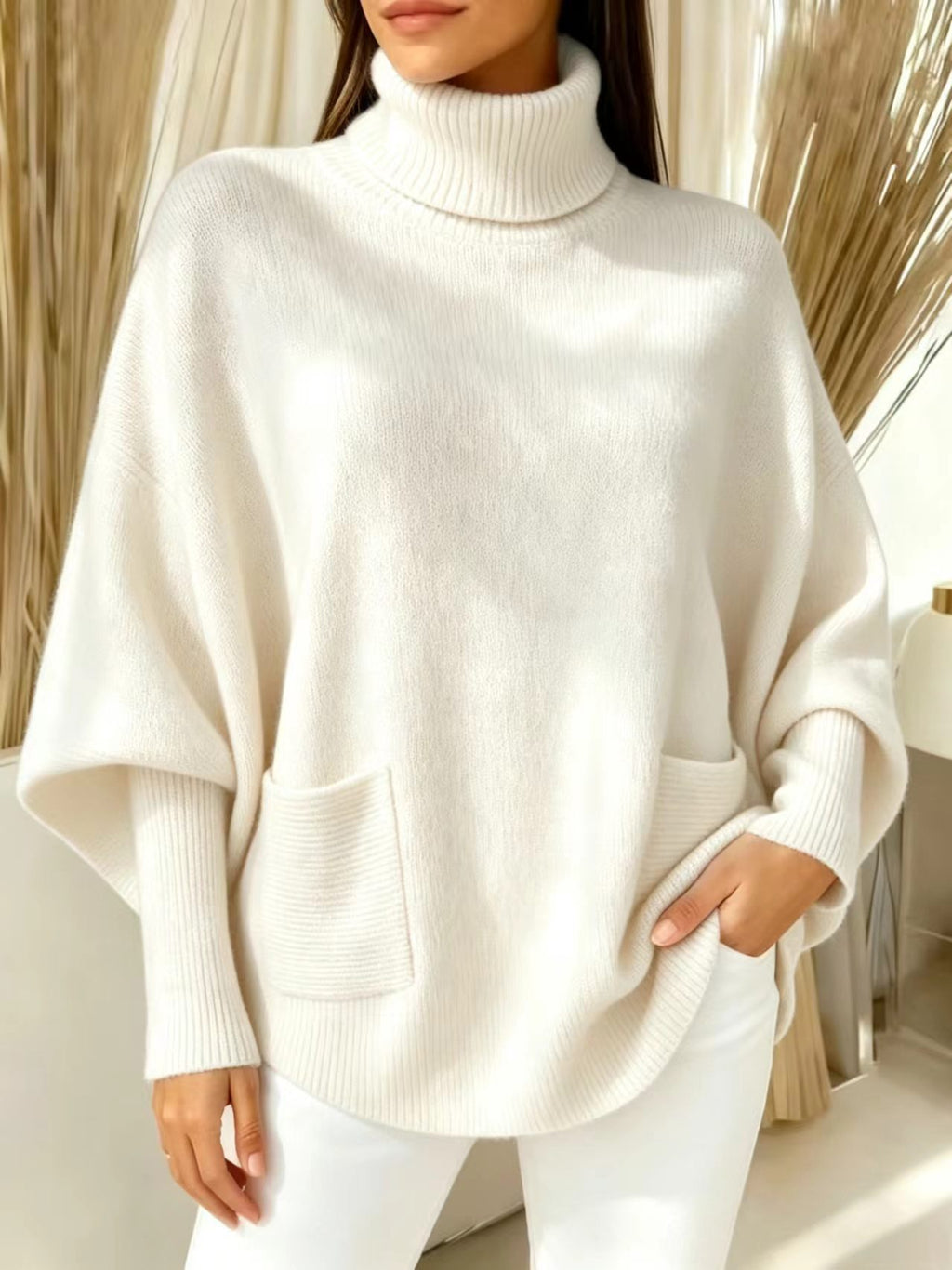 Rollkragenpullover mit langen Ärmeln – Bild 4 | LuxeStyle