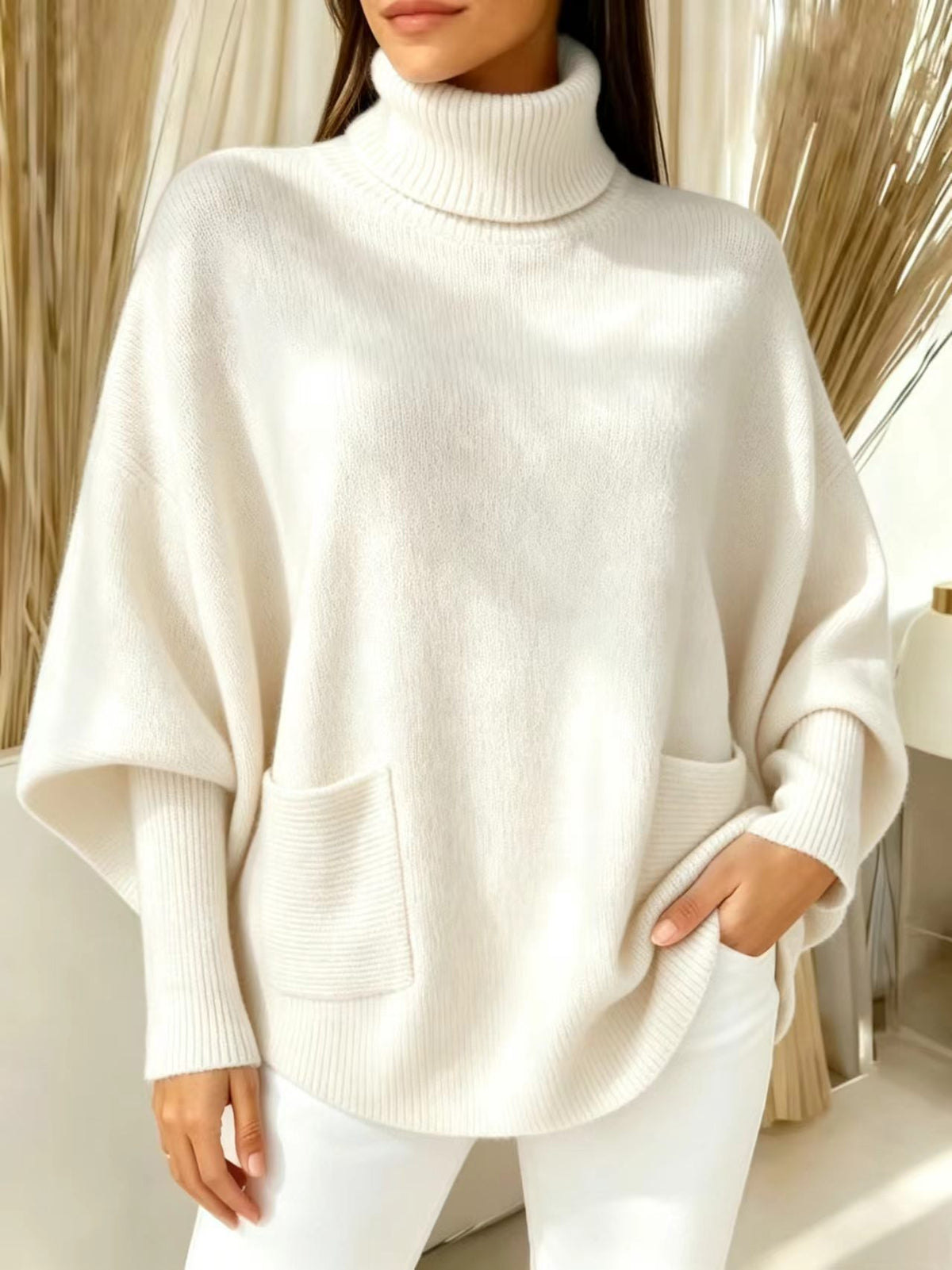 Rollkragenpullover mit langen Ärmeln – Bild 4 | LuxeStyle