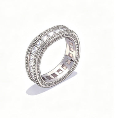 Prinzessin Kleiner Diamant Eleganter Ring