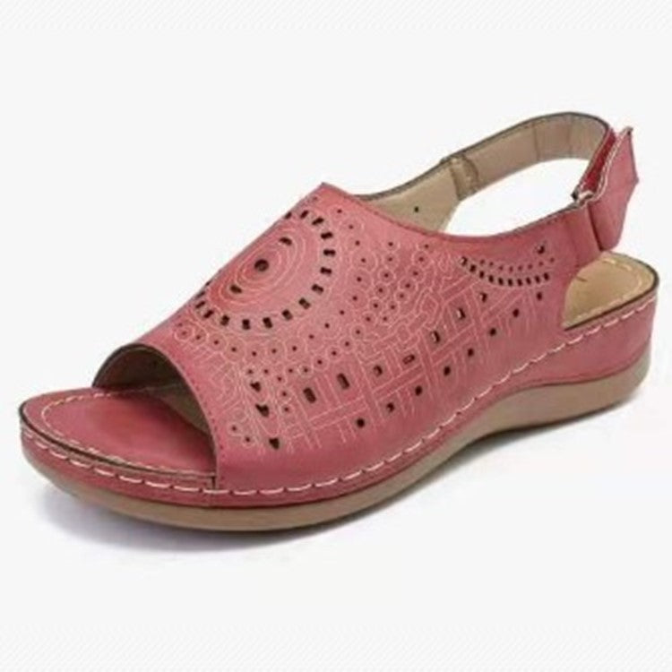 Sandalen mit Cut-Out und flachem Absatz – Bild 2 | LuxeStyle