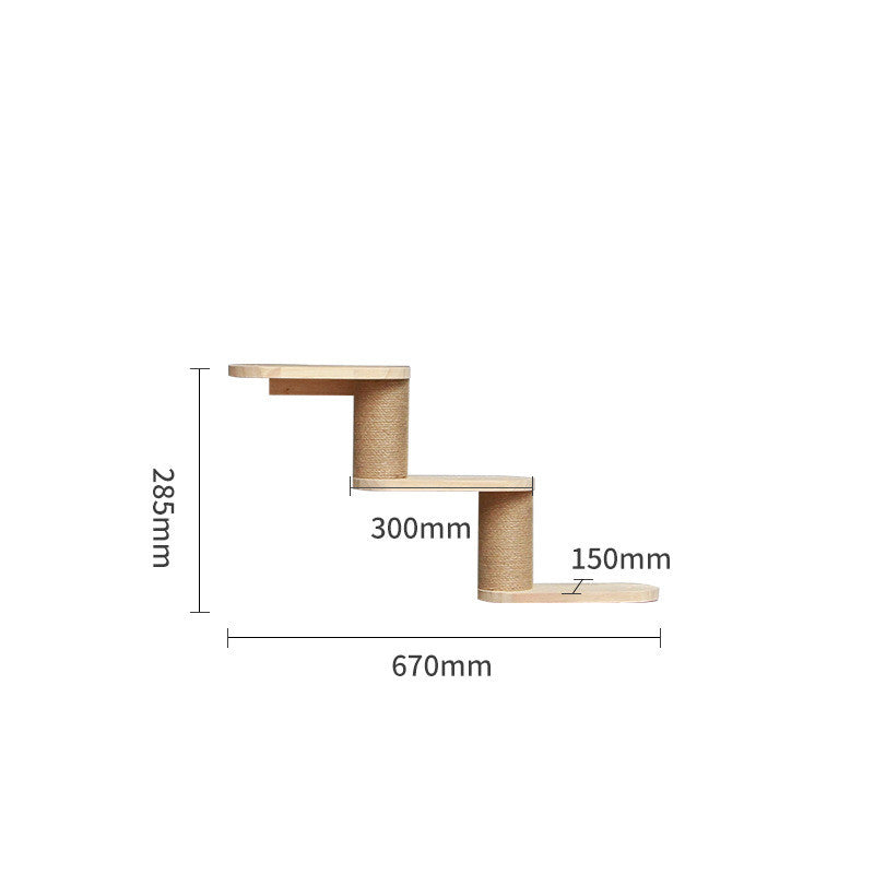 Katzen-Kletterwand aus Massivholz