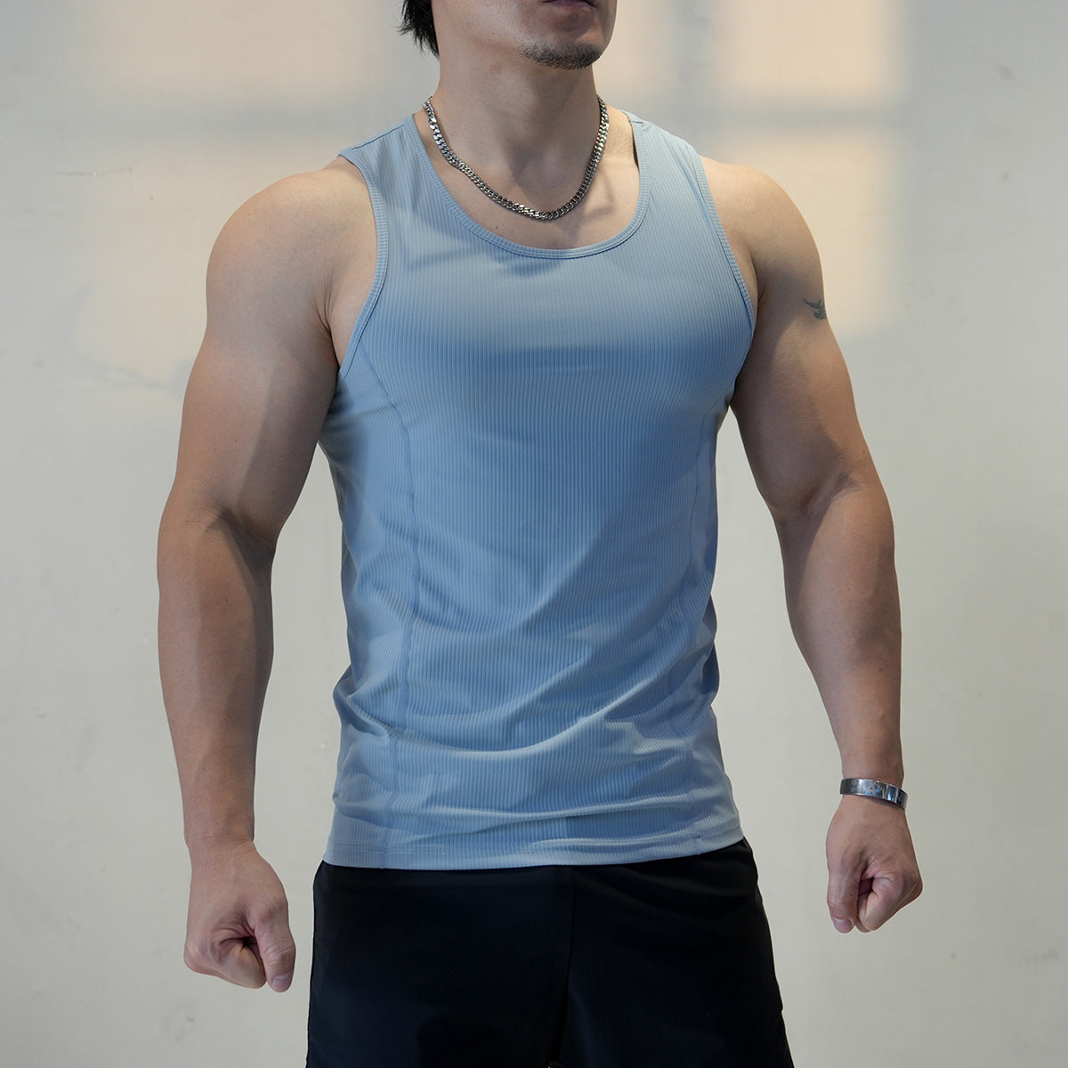 Geripptes Quick-Dry Tank Top für Herren