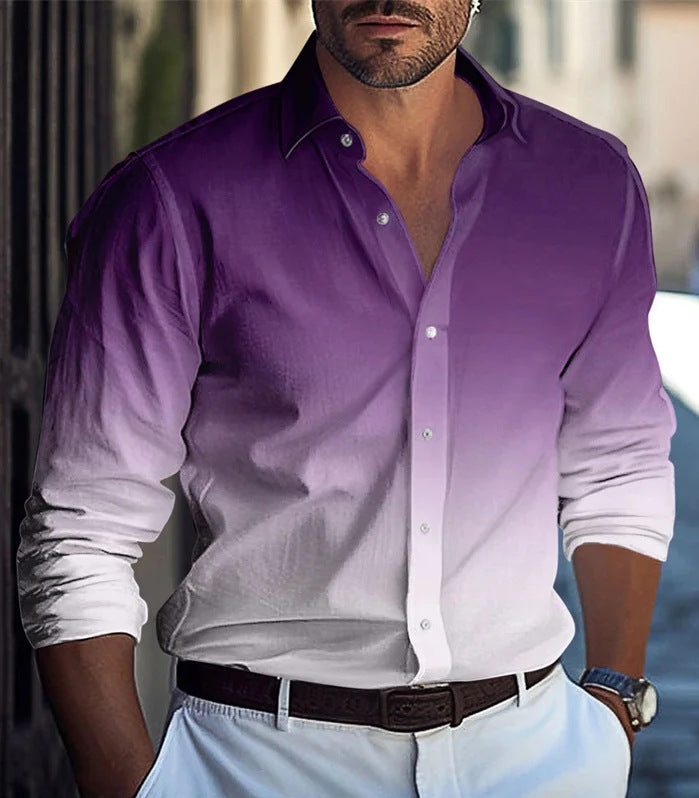 Herren T-Shirt mit Farbverlauf – Bild 10 | LuxeStyle