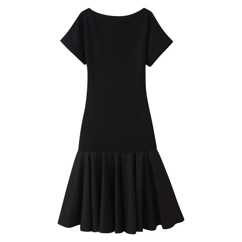 A-Linien Strickkleid mit kurzen Ärmeln – Bild 6 | LuxeStyle
