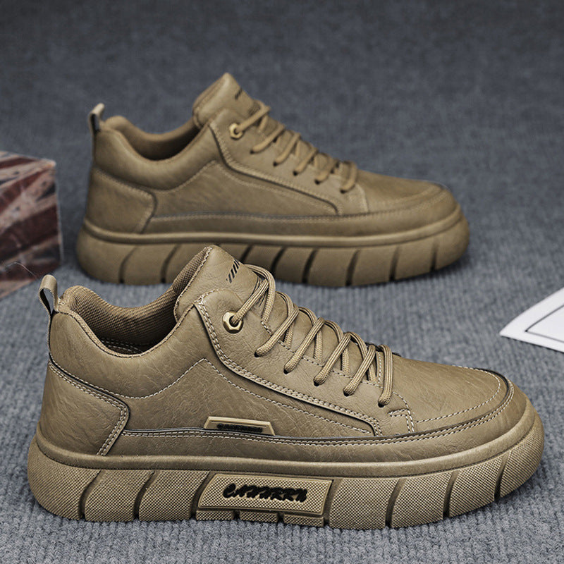 Herren Freizeit-Lederschuhe mit Plateau-Sohle | LuxeStyle