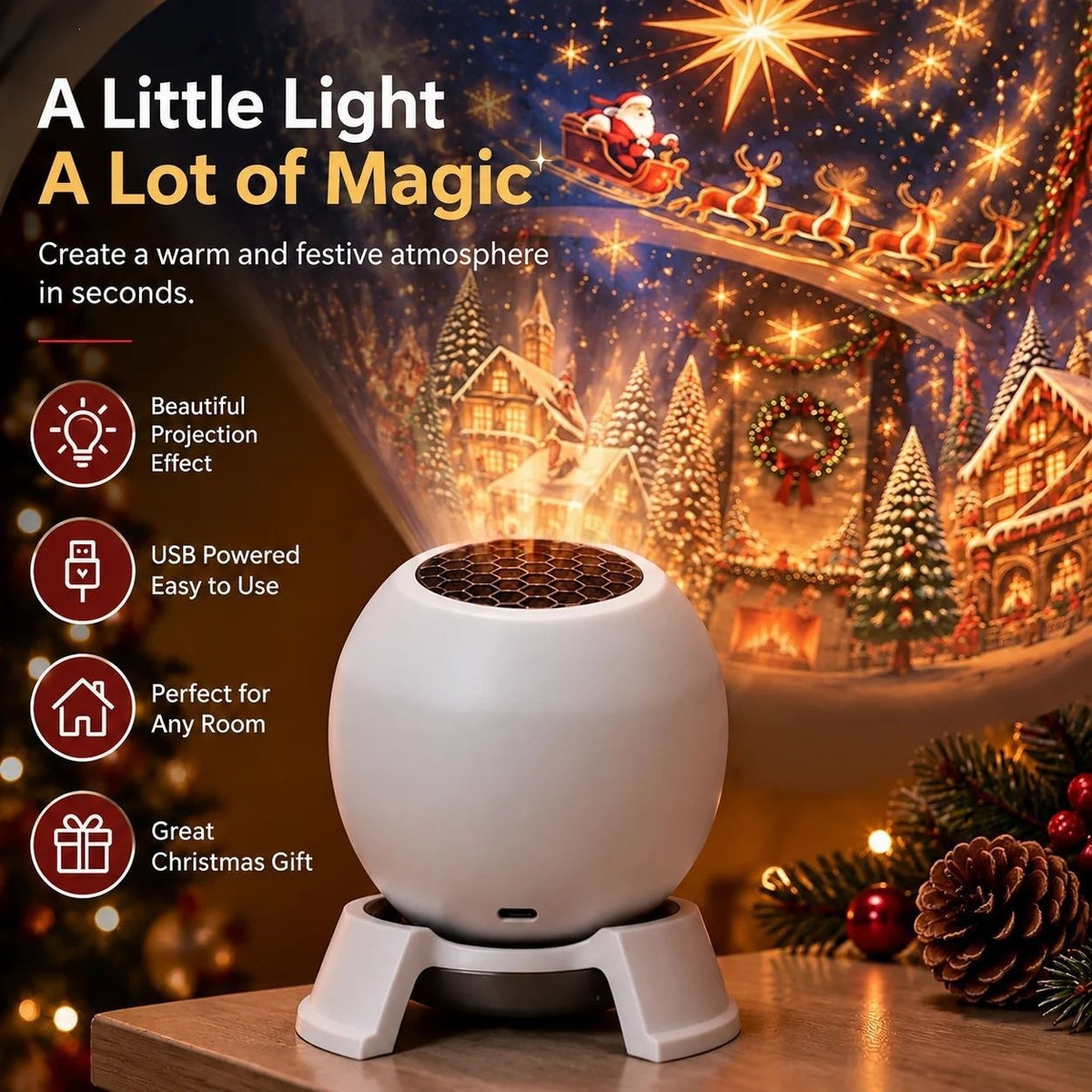 Laserprojektor mit USB für Weihnachtslicht – Bild 6 | LuxeStyle