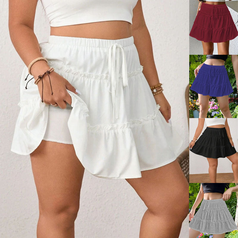 High Waist Minirock mit Rüschen und Innenfutter – Ansicht 5