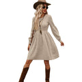 Strickkleid mit Rundhals und A-Linien-Rock