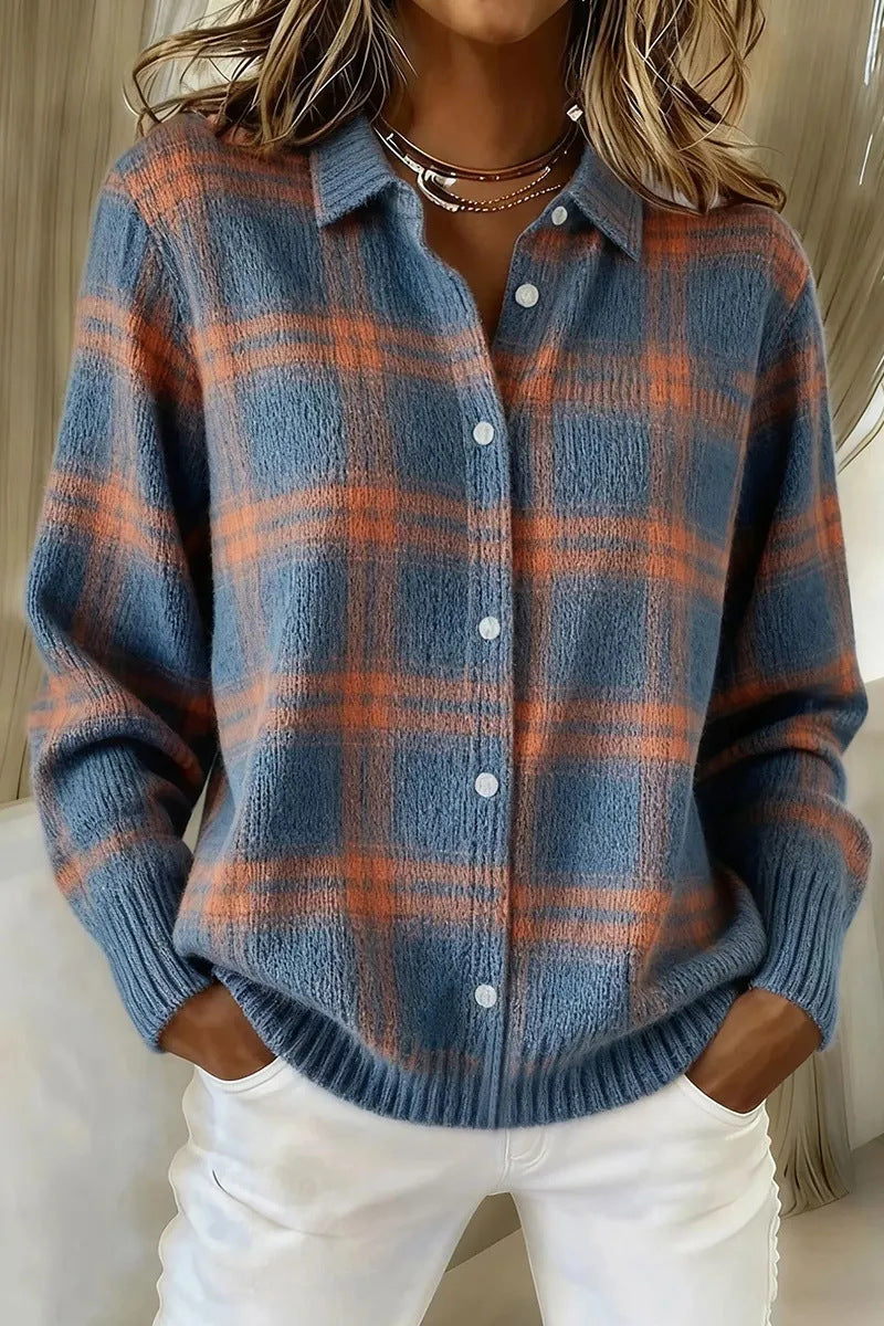 Plaid-Hemd mit weitem Schnitt