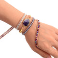Lederarmband mit Amethyst