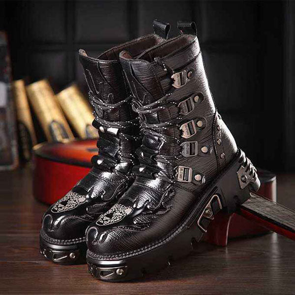 Herren-Boots mit Schnürung und dicker Sohle – Bild 3 | LuxeStyle