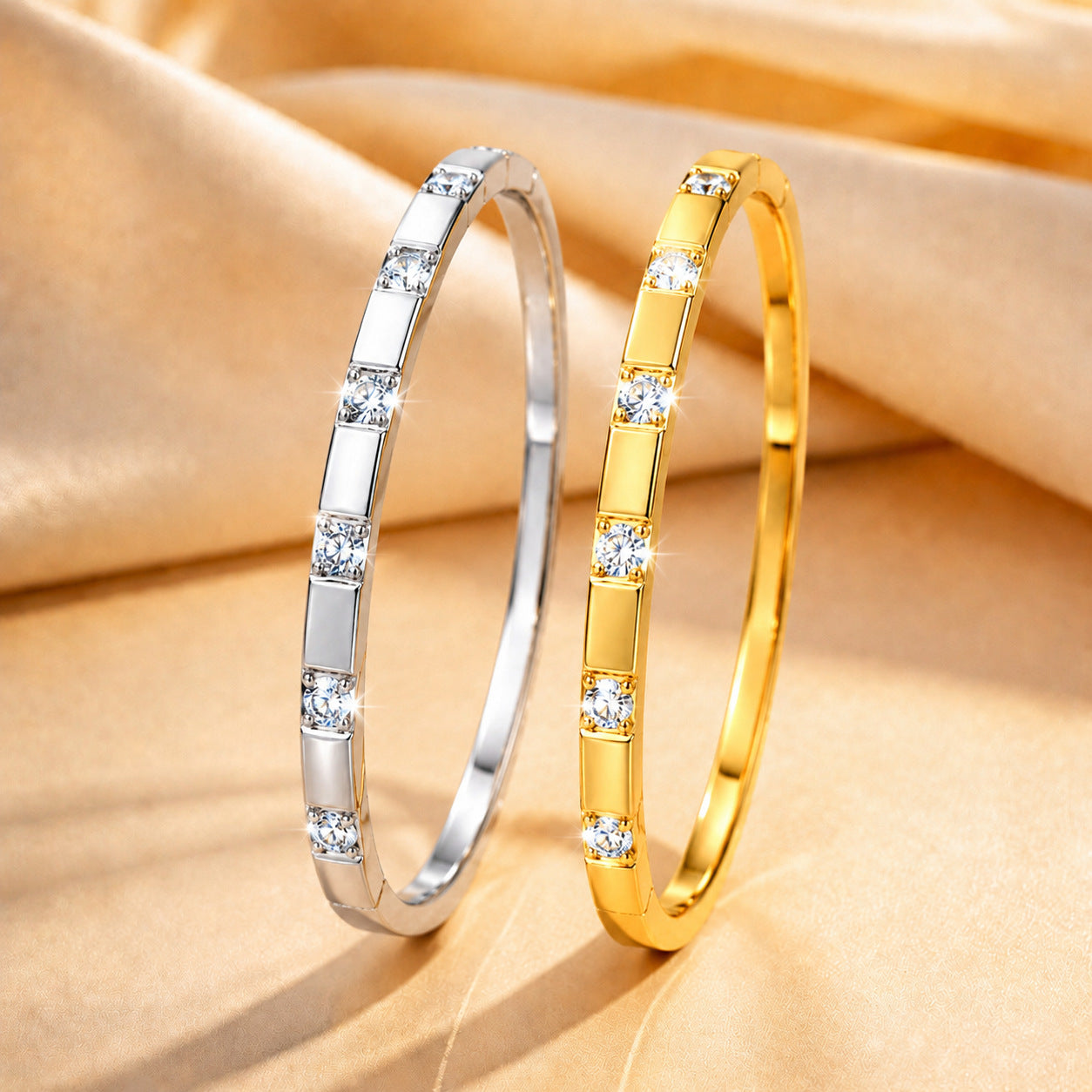 Minimalistisches Armband mit funkelnden Akzenten