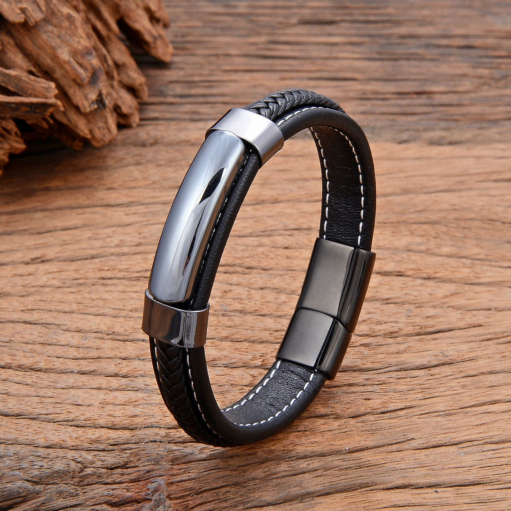 Geometrisches Lederarmband – Bild 9 | LuxeStyle