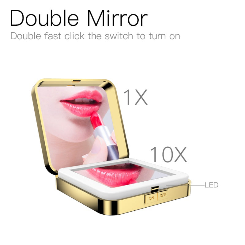 Makeup Spiegel mit 4x Vergrösserung und LED