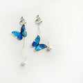 S925 Sterling Silber Ohrringe mit langen Perlen