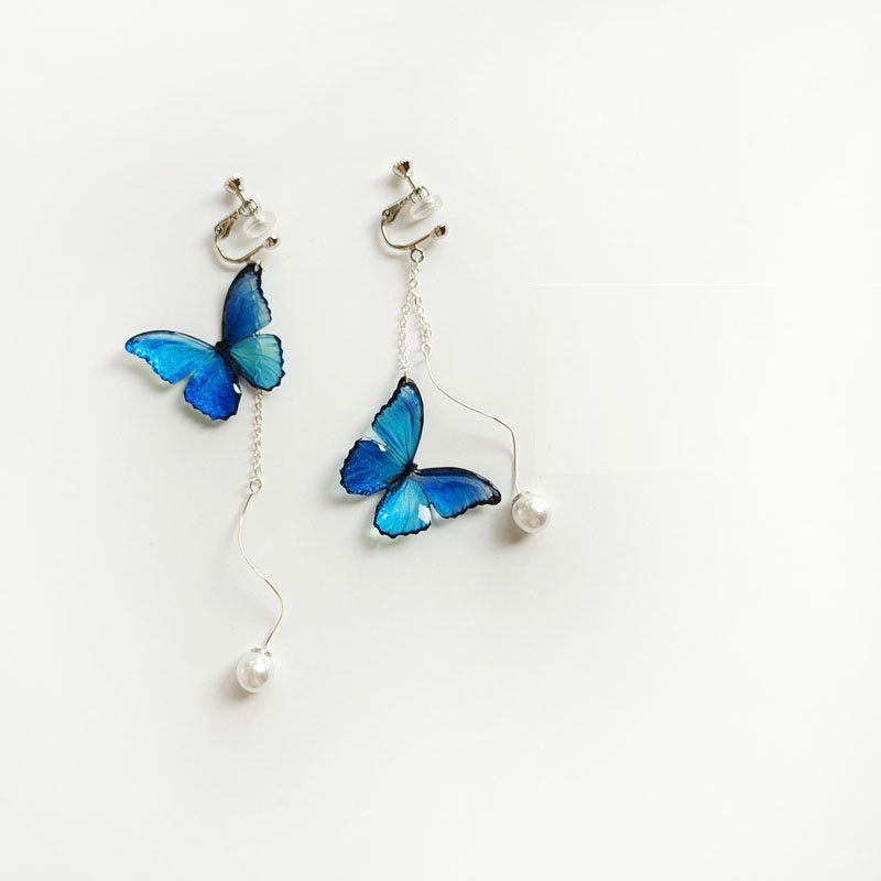 S925 Sterling Silber Ohrringe mit langen Perlen