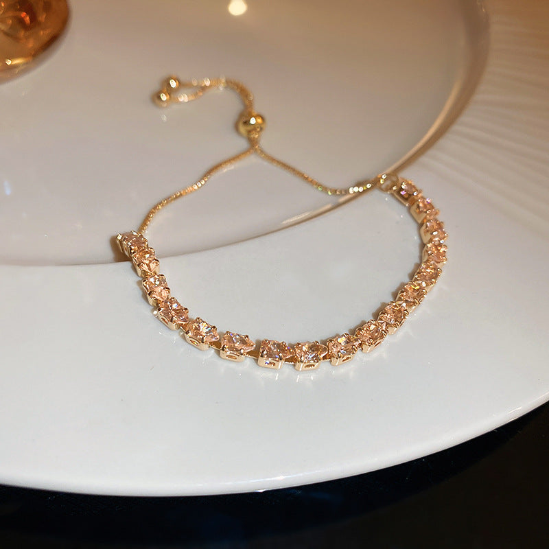 Vergoldetes Oval-Zirkon Armband – Ansicht 2