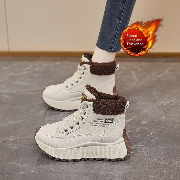 Winter High-Top Sneaker mit Keilabsatz