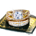 Changsheng Zirkon-Ring-Set im europäischen Stil