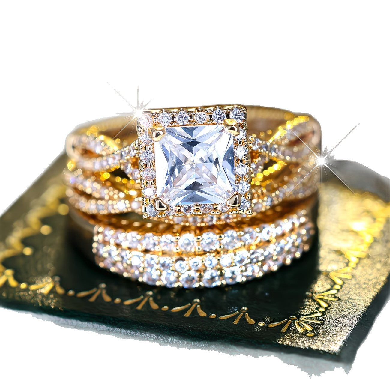 Changsheng Zirkon-Ring-Set im europäischen Stil