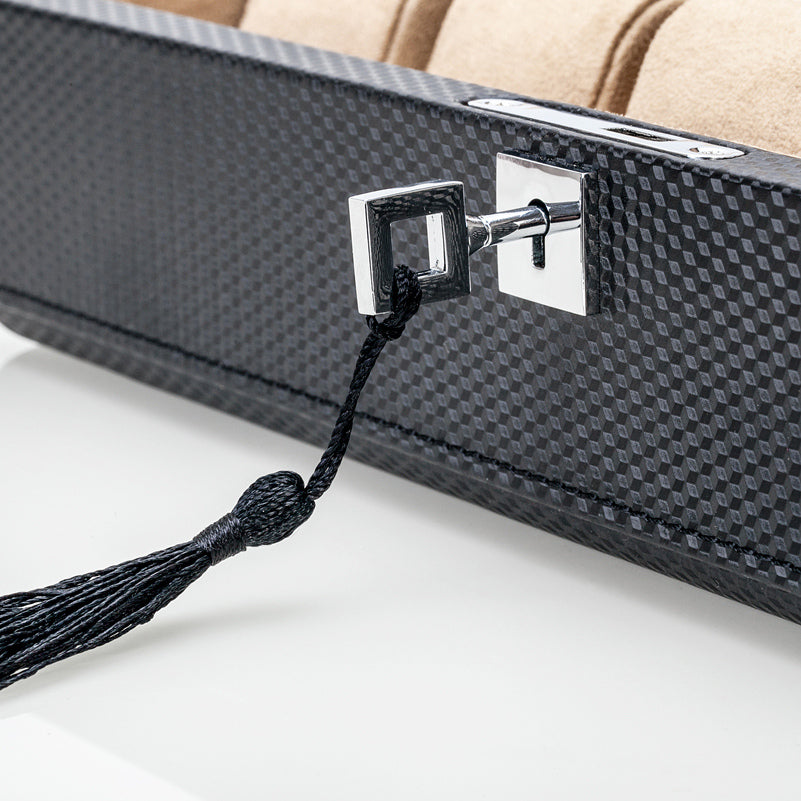 Uhrenbox aus Karbonfaser-Leder für 12 Uhren – Bild 3 | LuxeStyle