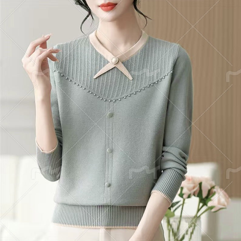 Geometrisches Pullover-Sweater