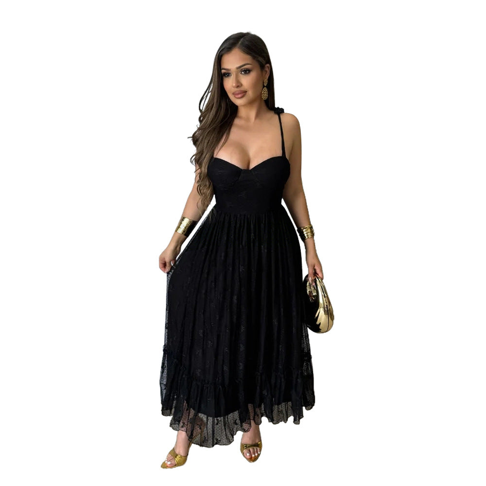 Casual A-Linien Mesh-Kleid für Damen
