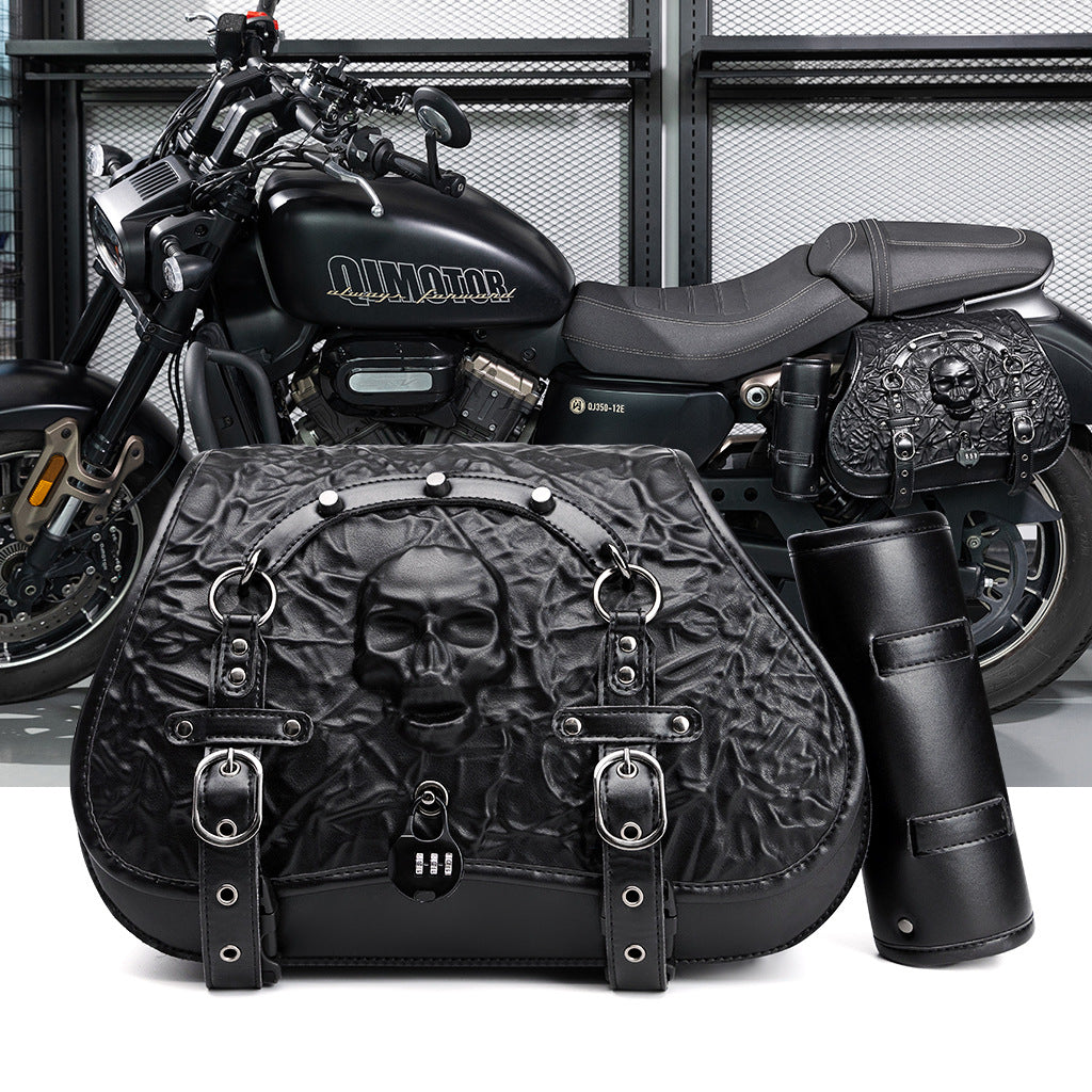 Motorrad-Seitenkoffer aus PU-Leder | LuxeStyle