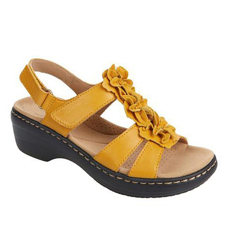 Fishmouth Sandalen mit hohlen Keilen – Mehrfarbig | LuxeStyle