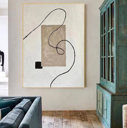 Minimalistisches Wandbild – Schwarz-Weiss, Leinwand – Bild 6 | LuxeStyle